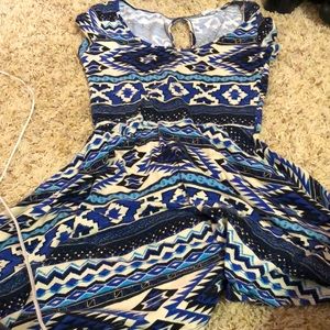 Blues and black dress no brand size m-s